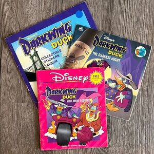 VINTAGE DISNEY DARKWING DUCK Sticker book/ book lot!! 1990’s collection! PANINI